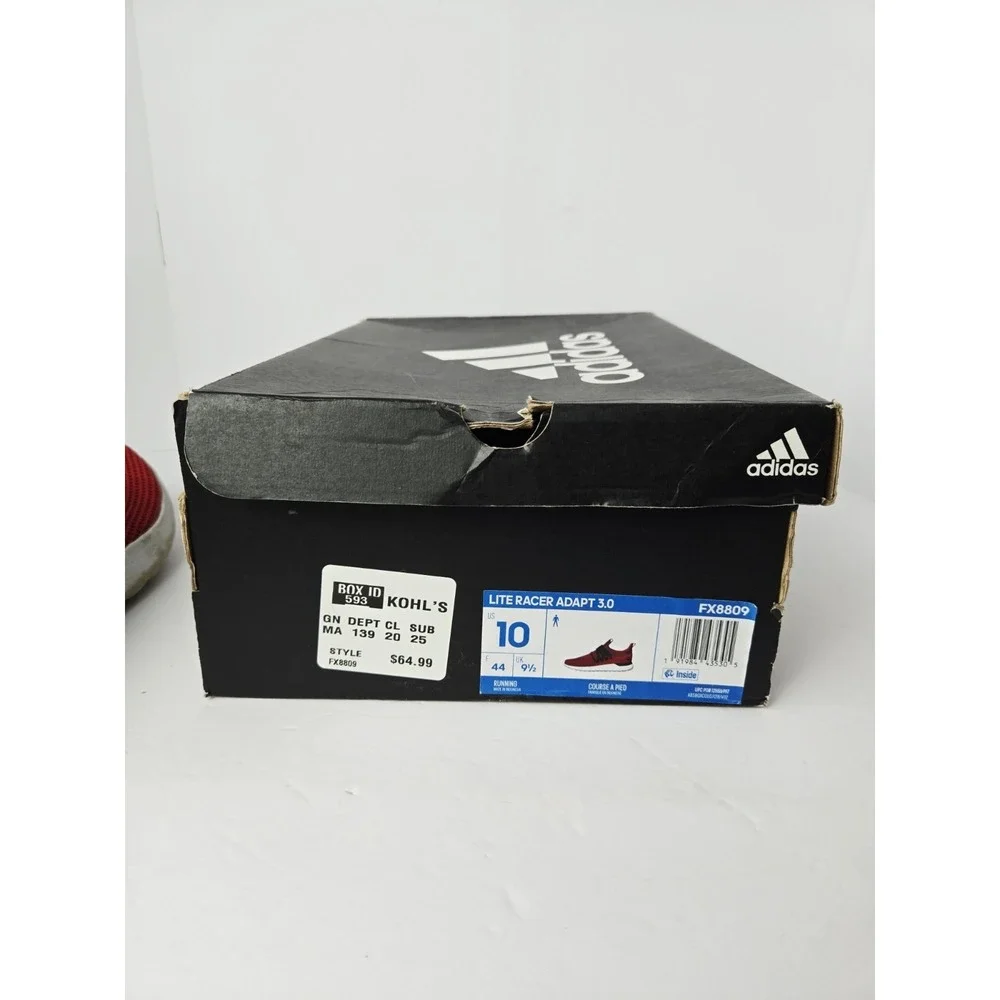 Adidas Lite Racer Adapt 3.0 Men's Size 10 Red Running Shoes
